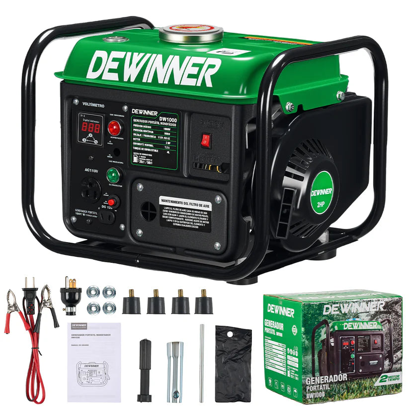 Generador A Gasolina Portatil Electrico 1,000w 2hp 110v Dewinner XX950