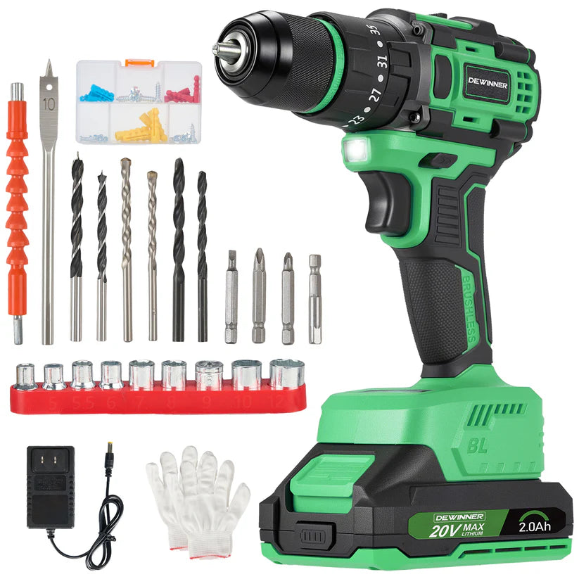 Taladro Rotomartillo Inalambrico Dewinner 3/8" 20v Brushless ATS-LDB30003