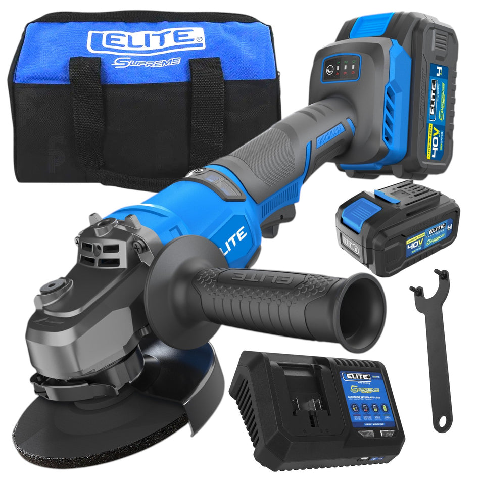 Esmeriladora Angular Inalambrica 4-1/2-6" 40V Brushless Elite SBEA4060
