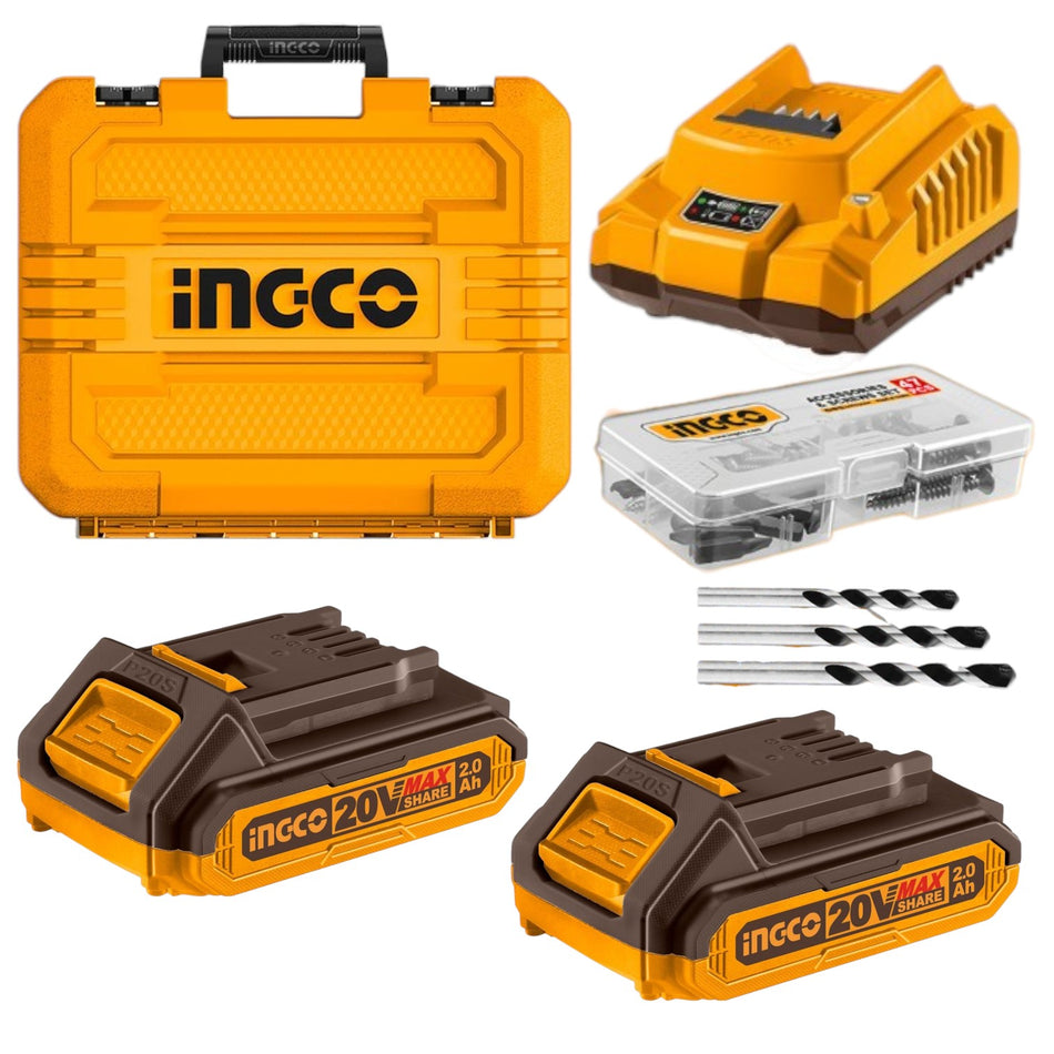 Taladro Rotomartillo Inalambrico 1/2" 20v Brushless 66Nm Ingco UCIDLI20668