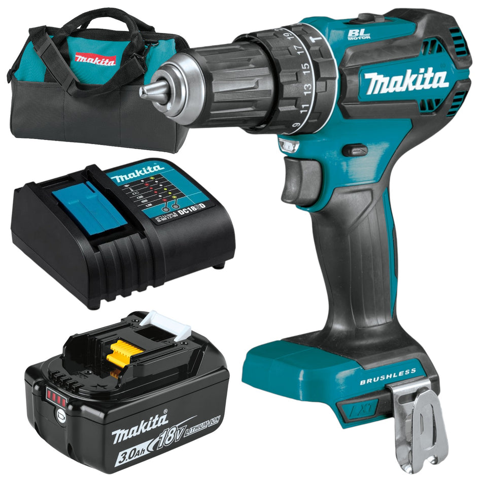 Taladro Rotomartillo Inalambrico 1/2" 18v Brushless 60Nm Makita DHP485
