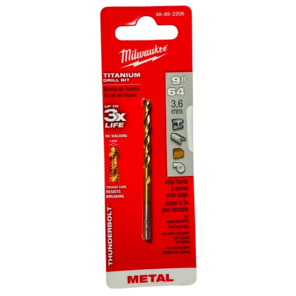 Broca De Titanio 9/64" Thunderbolt Milwaukee 48-89-2206