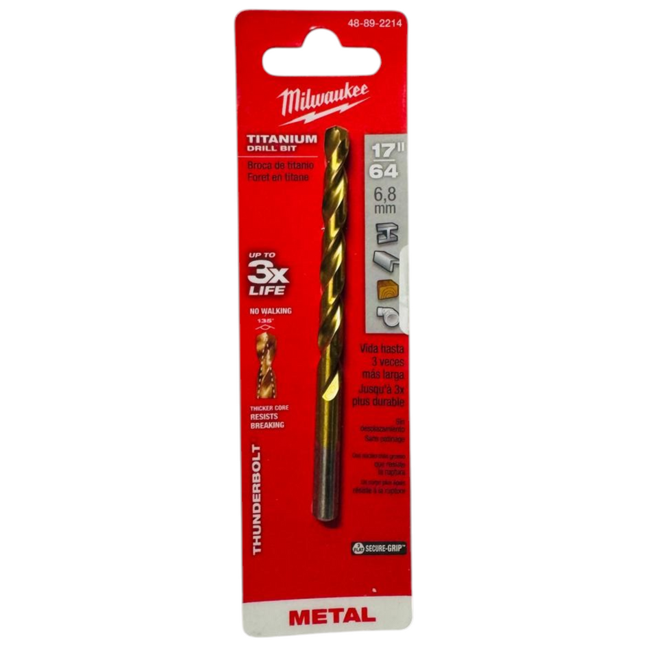 Broca De Titanio 17/64" Thunderbolt Milwaukee 48-89-2214