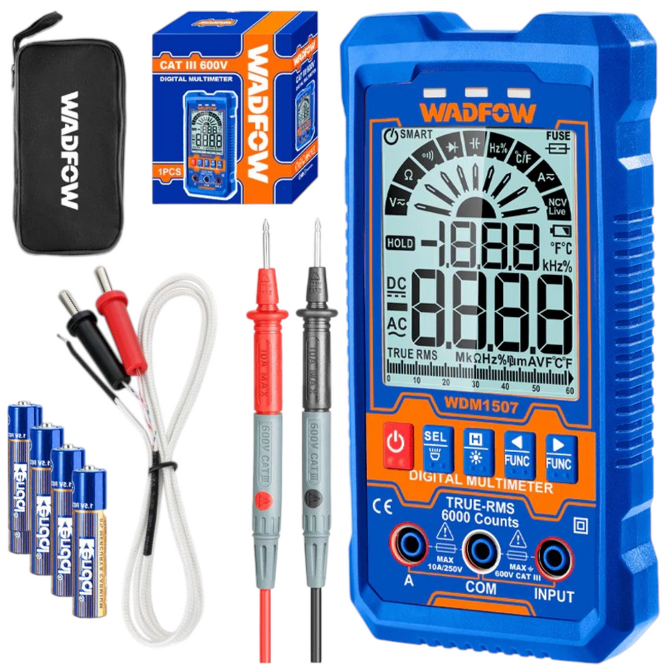 Multimetro Digital 600V Tester Automatico Wadfow WDM1507
