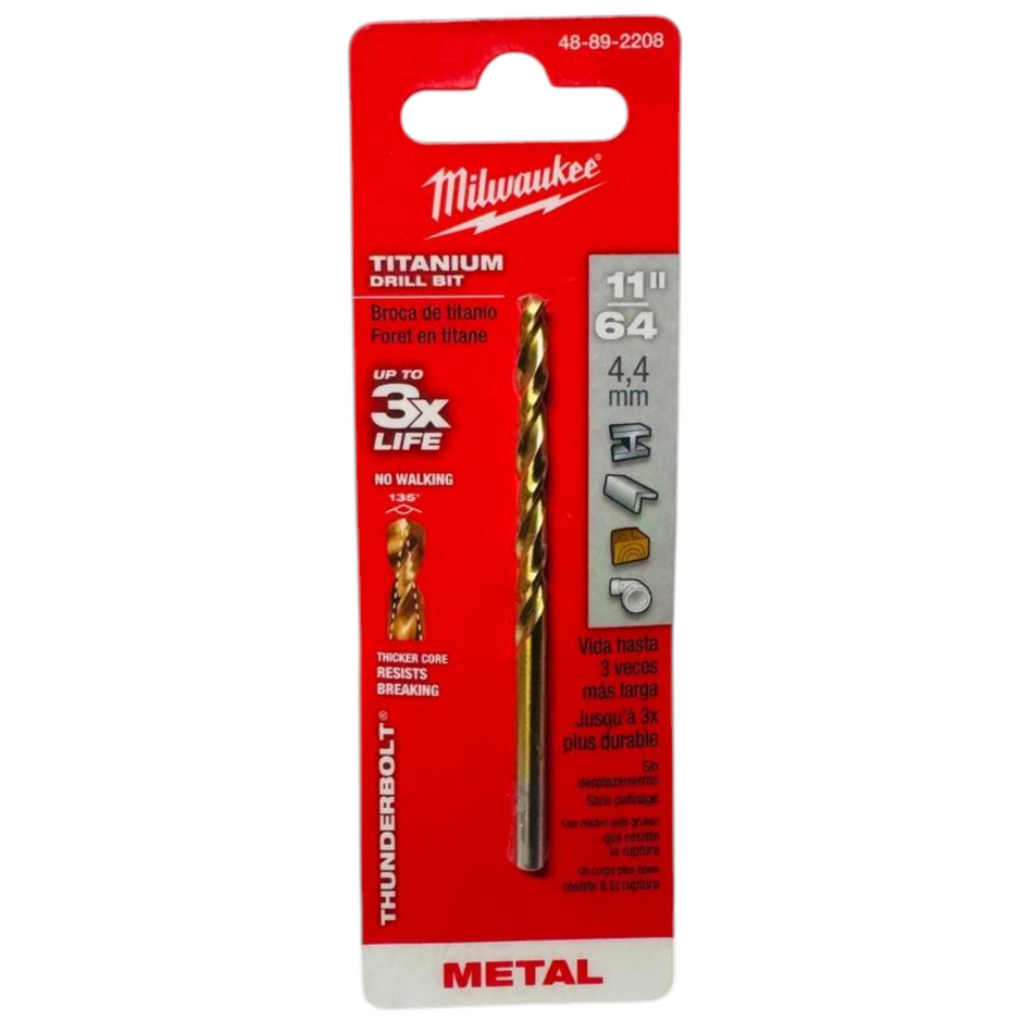 Broca De Titanio 11/64" Thunderbolt Milwaukee 48-89-2208