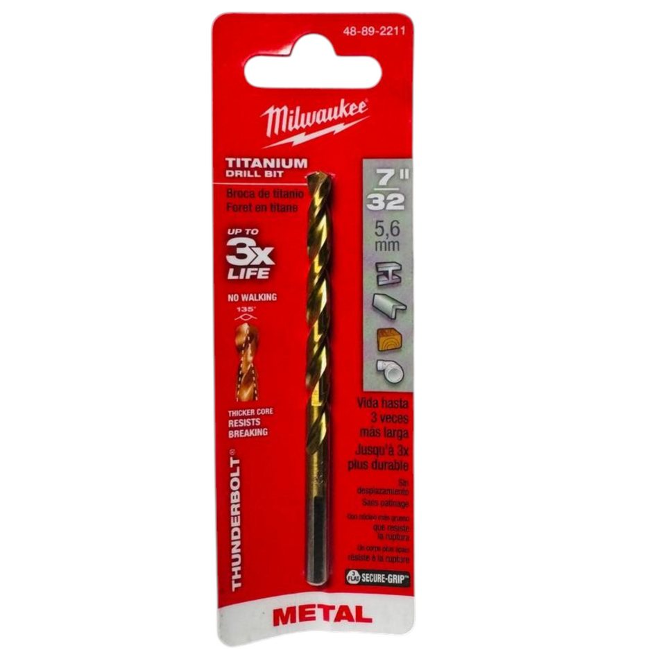 Broca De Titanio 7/32" Thunderbolt Milwaukee 48-89-2211