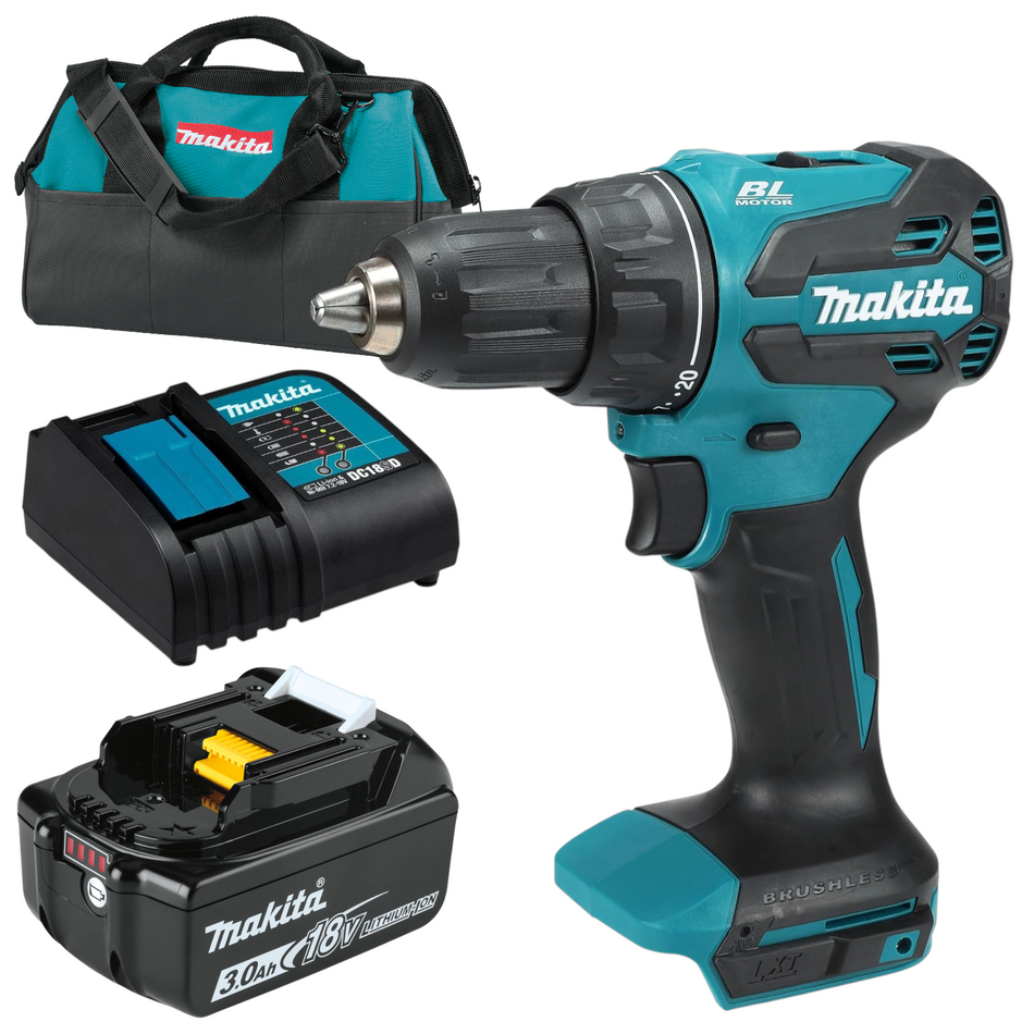Taladro Rotomartillo Inalambrico 1/2" 18v Brushless 65Nm Makita DHP490