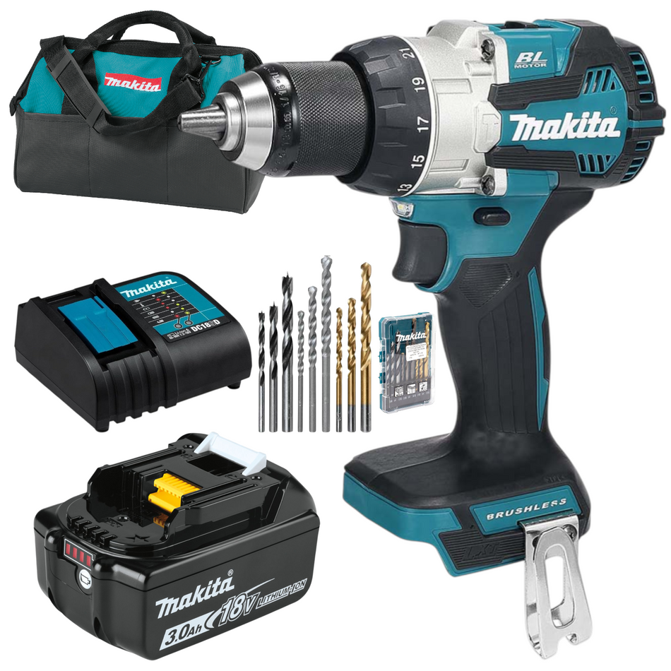 Taladro Rotomartillo Inalambrico 1/2" 18v Brushless 110Nm Makita DHP489