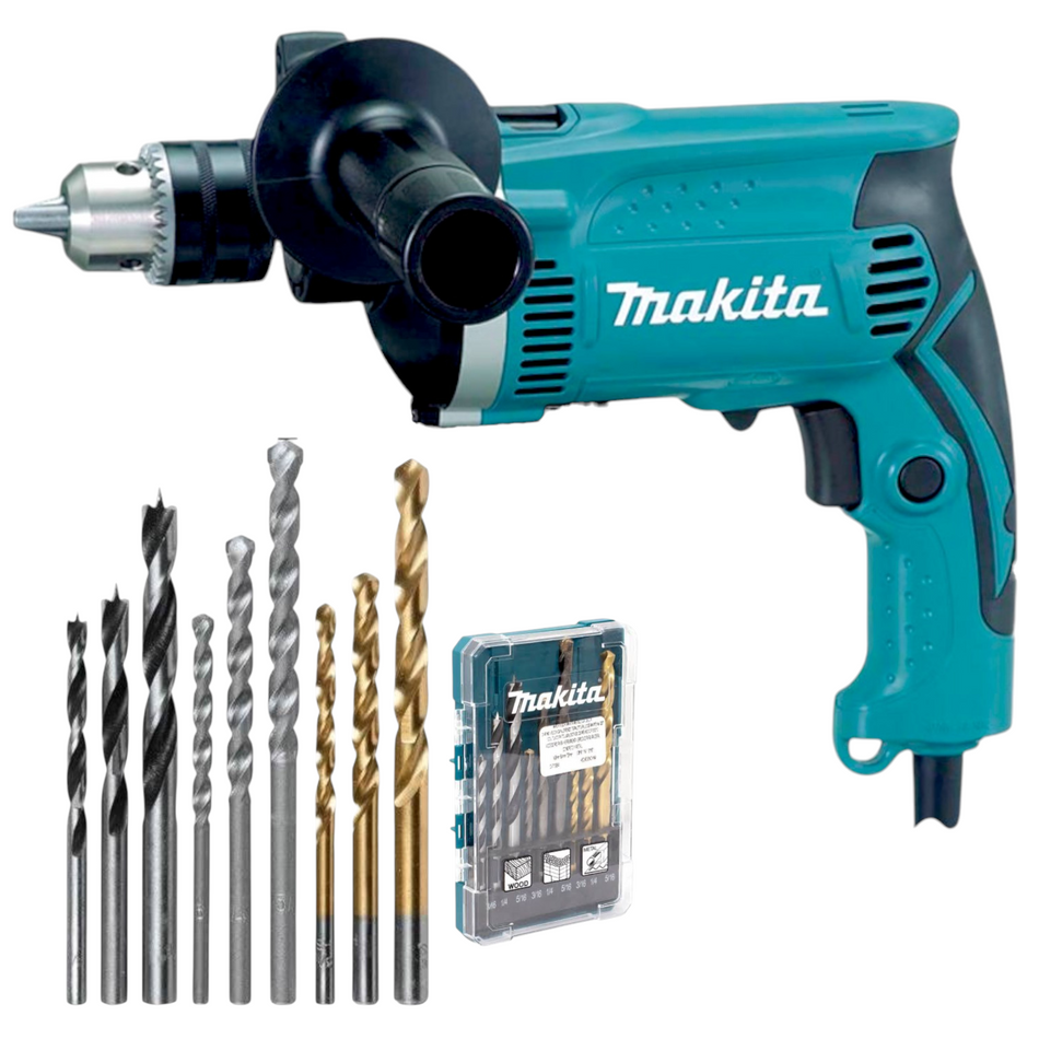 Taladro Rotomartillo 800W 5/8" A 1/2" + Juego de Brocas MAKITA HP1630