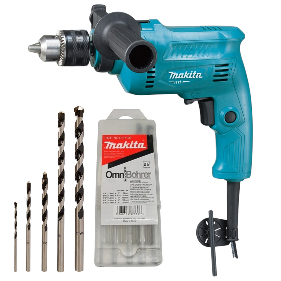 Taladro Rotomartillo 500W 5/8" A 1/2"+ Juego de Brocas MAKITA MT M0801B