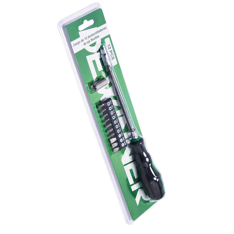Desarmador con eje flexible + 10 puntas DEWINNER LSD-12