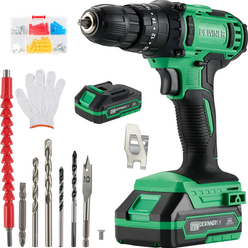 Taladro Rotomartillo Inalambrico 3/8" 20v Dewinner DW-714