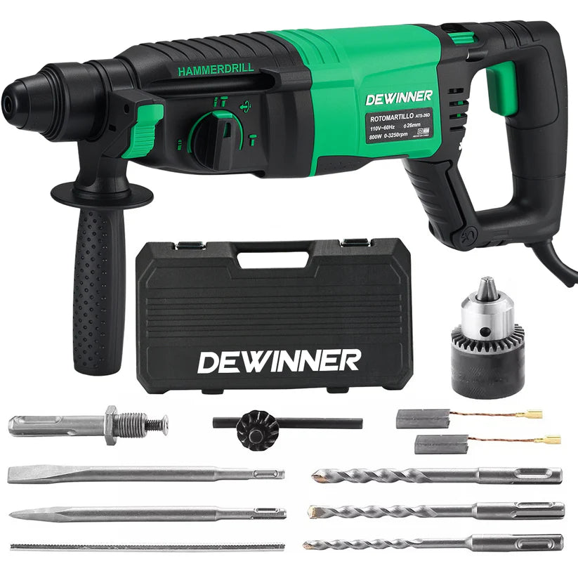 Taladro Rotomartillo Sds Plus 800w 3.4j Dewinner ATS-26D