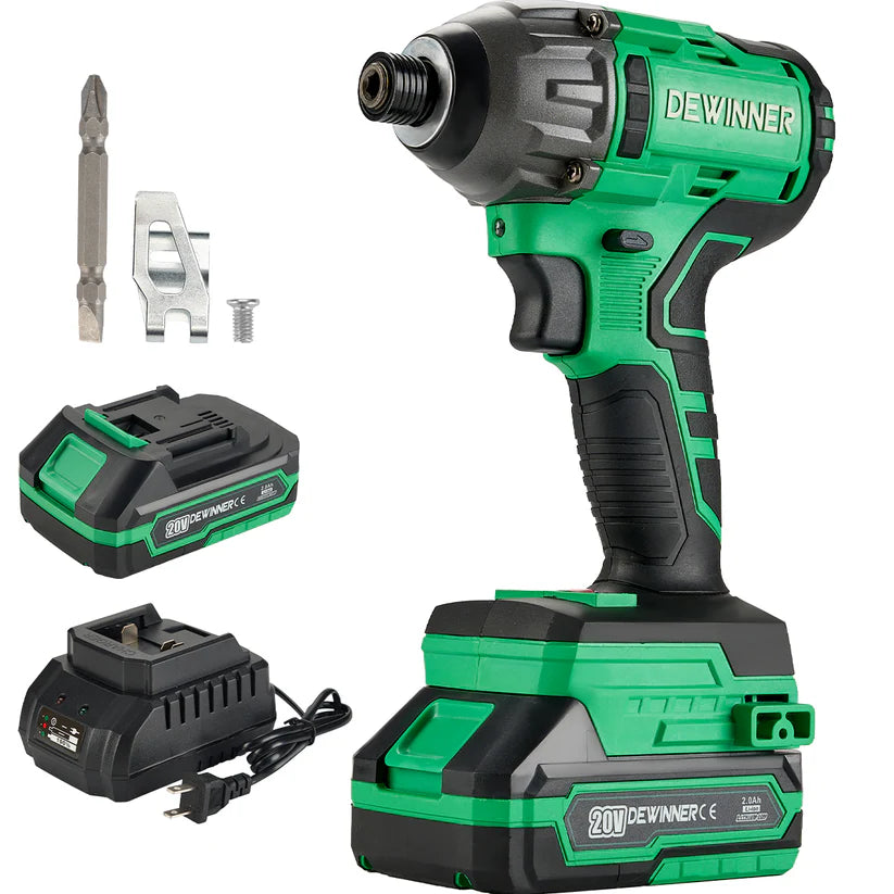 Atornillador De Impacto Inalambrico 1/4" Hex 20V 320Nm Brushless Dewinner DW-QZJ3722