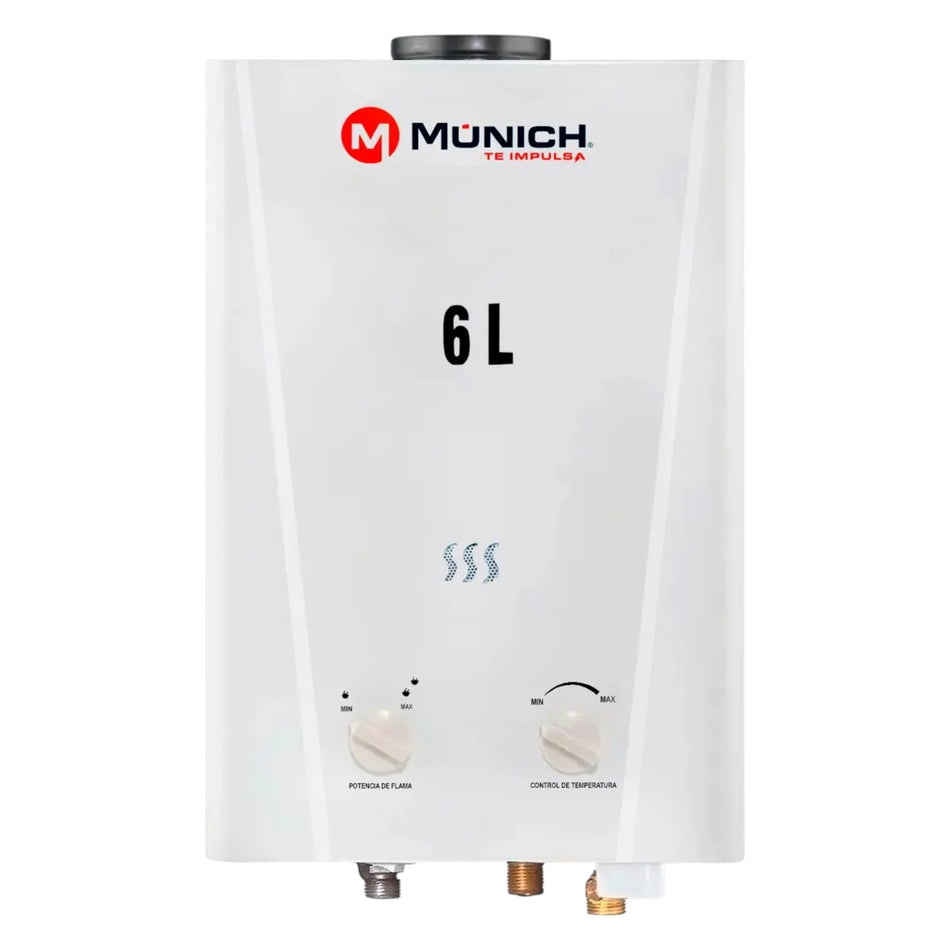 Calentador De Agua Instantáneo 6 LT LP Automático Munich CP-6L
