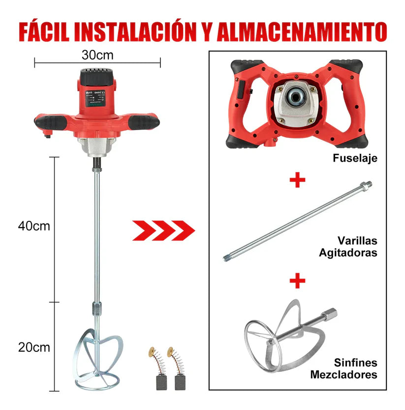 Mezcladora Electrica De Pintura o Cemento 2100W 950Rpm Dewinner DW-16B