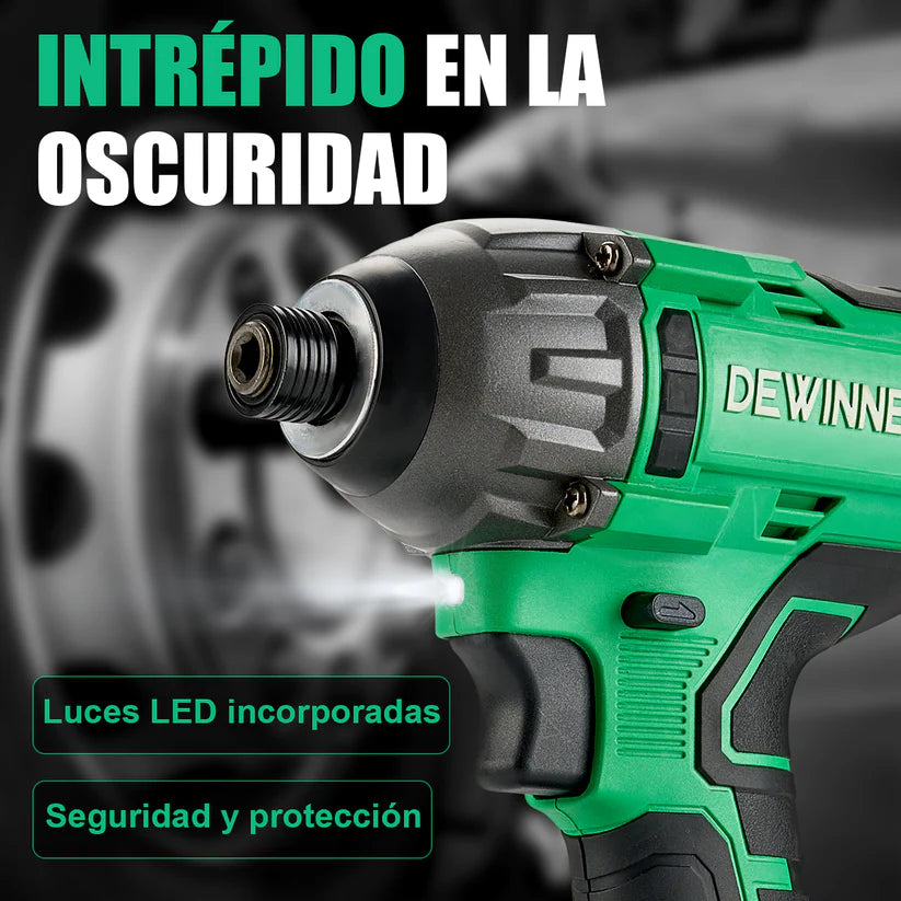 Atornillador De Impacto Inalambrico 1/4" Hex 20V 320Nm Brushless Dewinner DW-QZJ3722