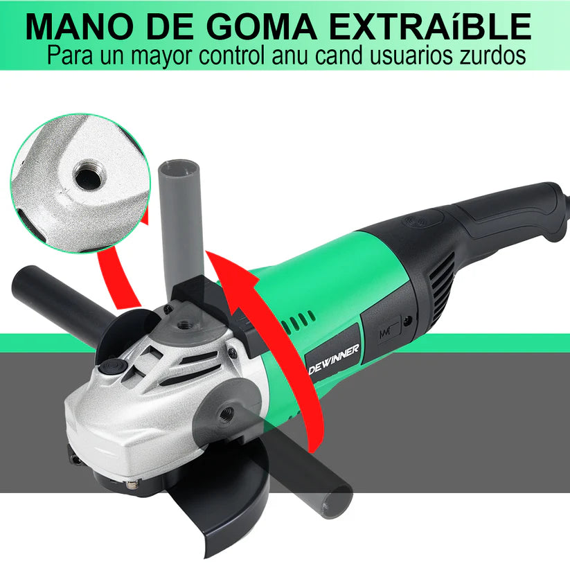 Esmeriladora Angular 7 Pulg 2200W Dewinner DW-180
