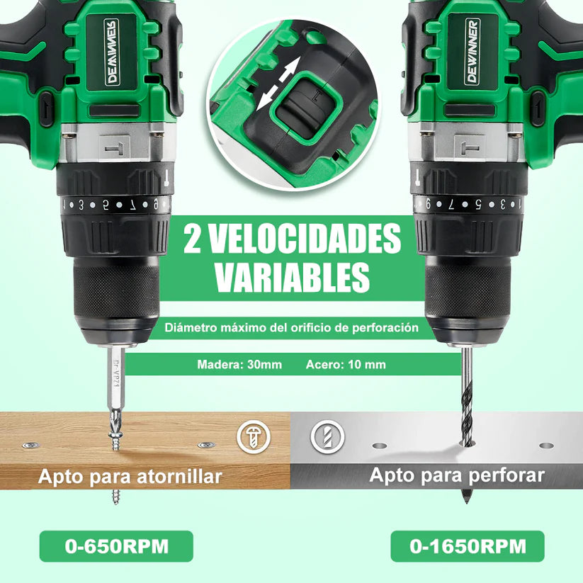 Taladro Rotomartillo Inalambrico 1/2" 20v Dewinner DW-1014