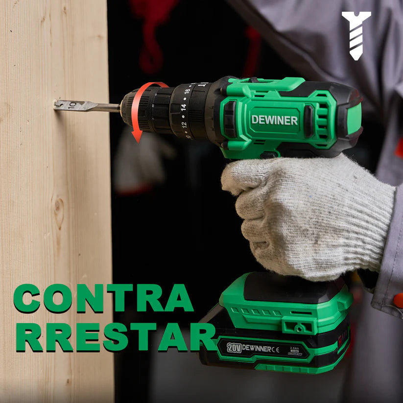 Taladro Rotomartillo Inalambrico 3/8" 20v Dewinner DW-714