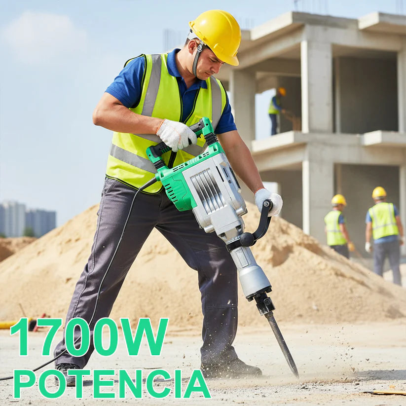 Martillo Demoledor Hex 1,700w 110V 60j 1900Gpm Dewinner DW-107HC