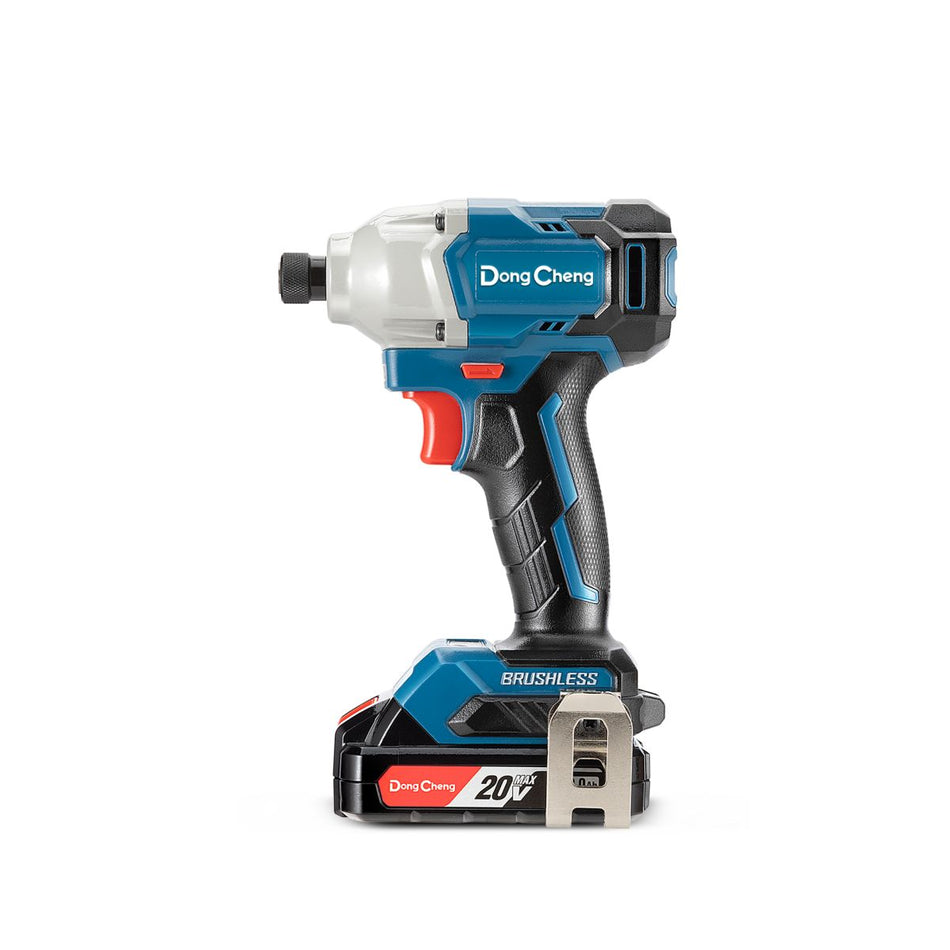 Atornillador De Impacto Inalambrico 1/4" 180Nm Hex 20V Brushless DongCheng DCPL03-14DM