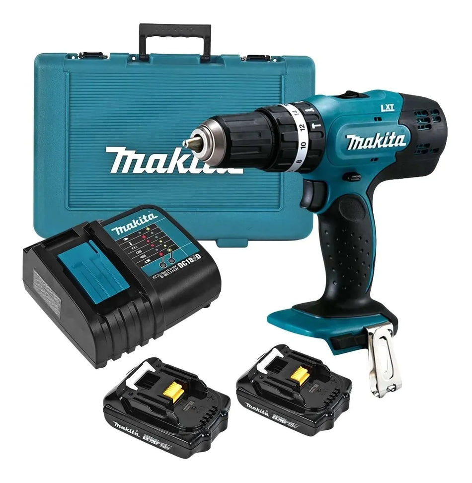 Taladro Rotomartillo Inalambrico 1/2" 18V 48Nm Makita DHP453SYE