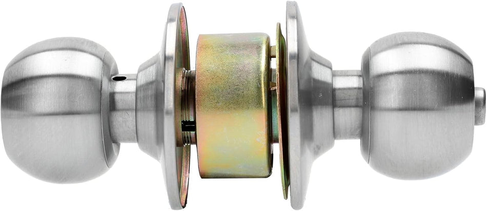 Cerradura Chapa Pomo Cilíndrico Tipo Bola Para Recamara Llave Inoxidable Prolok 19POP