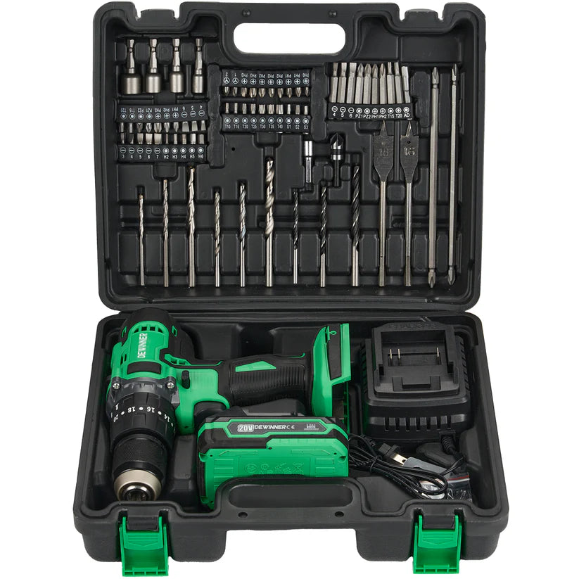 Taladro Rotomartillo Inalambrico 1/2" 20v Dewinner + Maletin DW-916