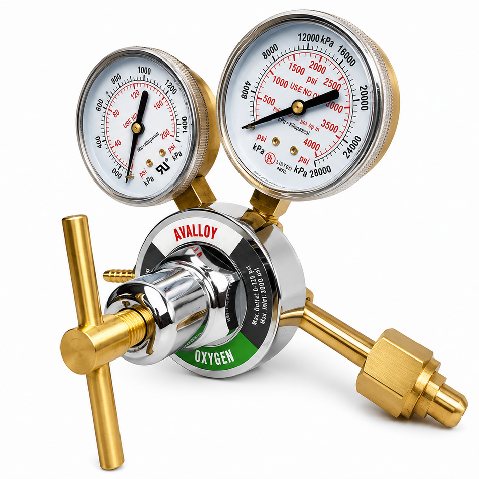 Regulador De Oxigeno Industrial Tipo Harris CGA-540 Avalloy