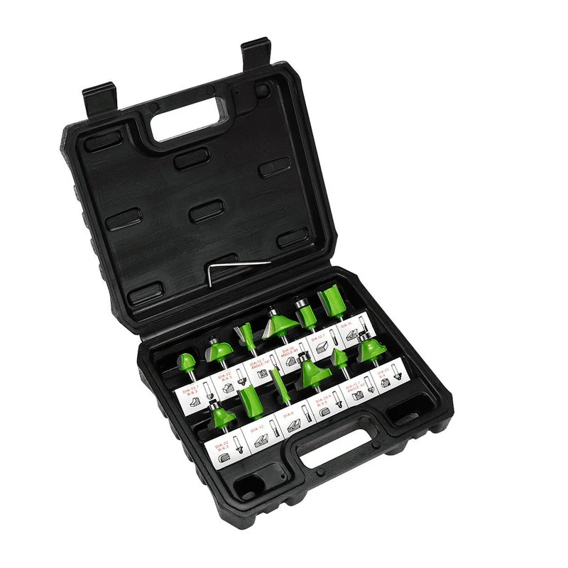Juego De Brocas Para Router 1/4" 15 PZ Dewinner DW-XD15