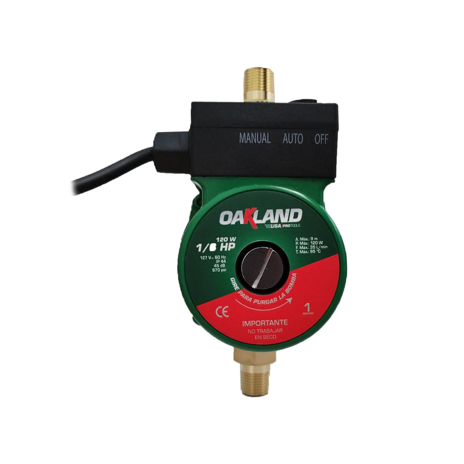 Bomba Presurizadora Para Agua 120W Silenciosa 1/6Hp 17Lpm Oakland PA-3560