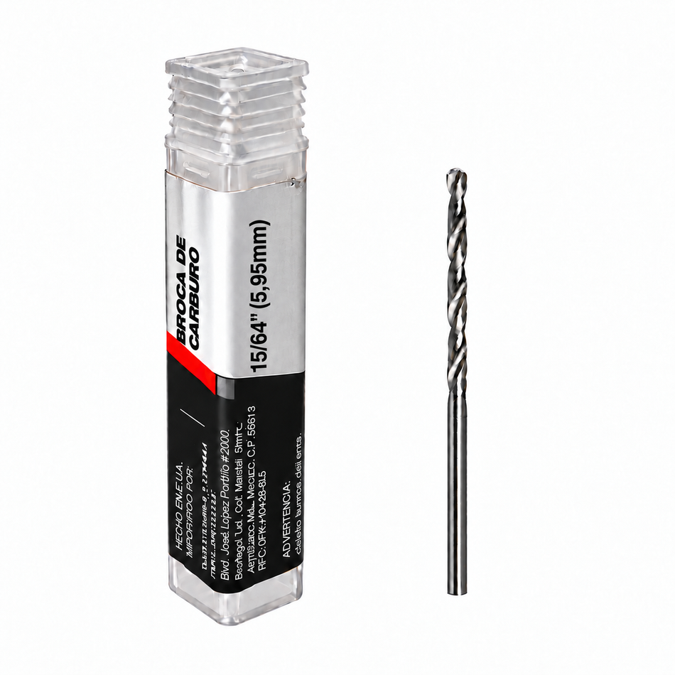 Broca De Carburo 15/64" Weston ST-1-1-160-075