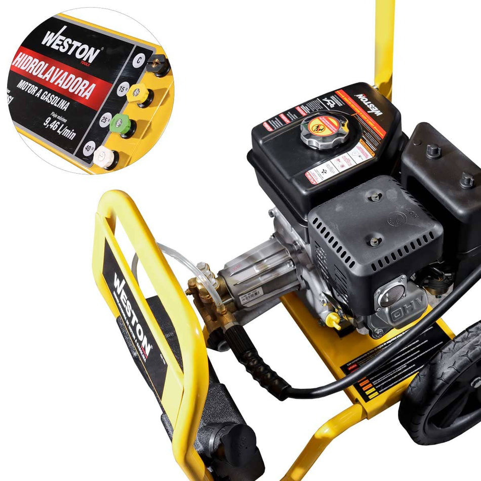 Hidrolavadora A Gasolina Industrial 3000Psi 6.5Hp 9.46L/Min Weston CW-125