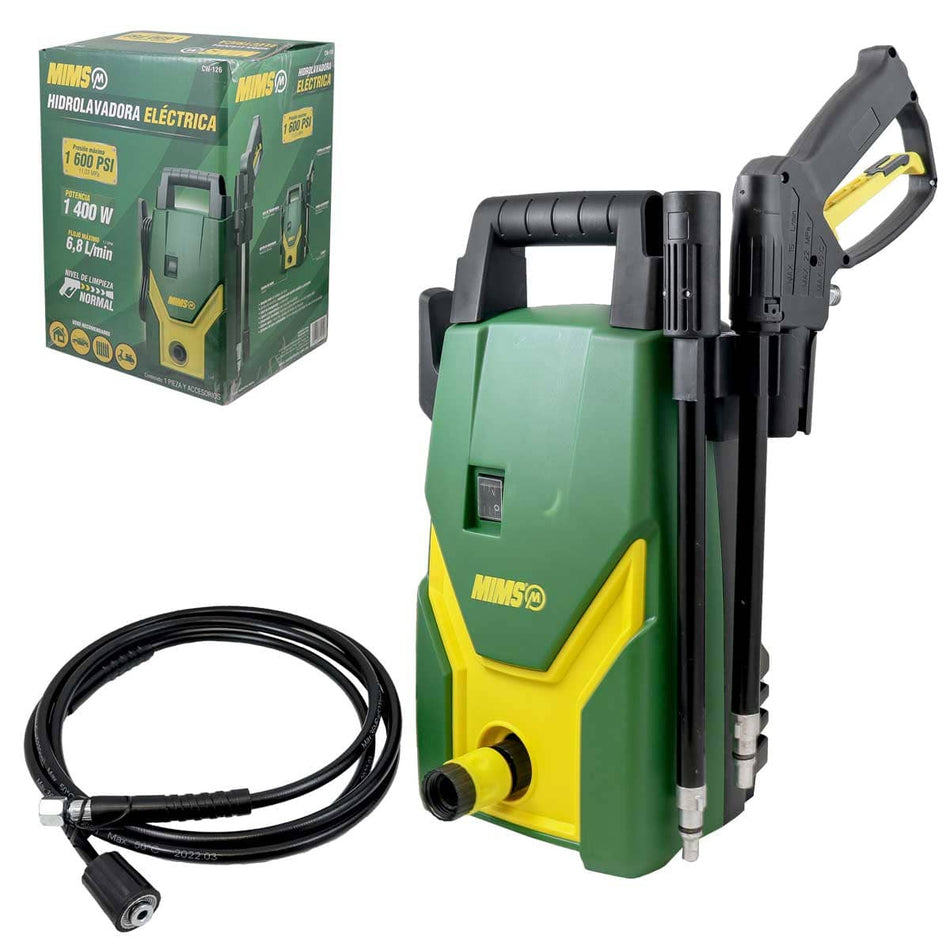 Hidrolavadora Eléctrica 1.8Hp 1400W 1600Psi 110V Mims CW-126