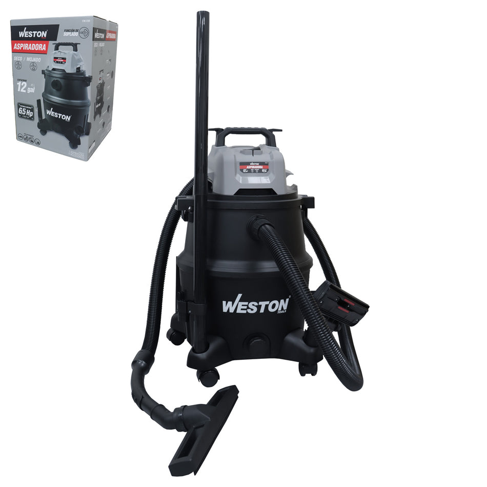 ASPIRADORA LIQUIDOS/SOLIDOS 45LT 6.5HP 12GAL 4,847W CW-230