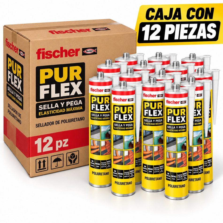 Sellador De Poliuretano Blanco Fischer Purflex 300ml 535893 12pz