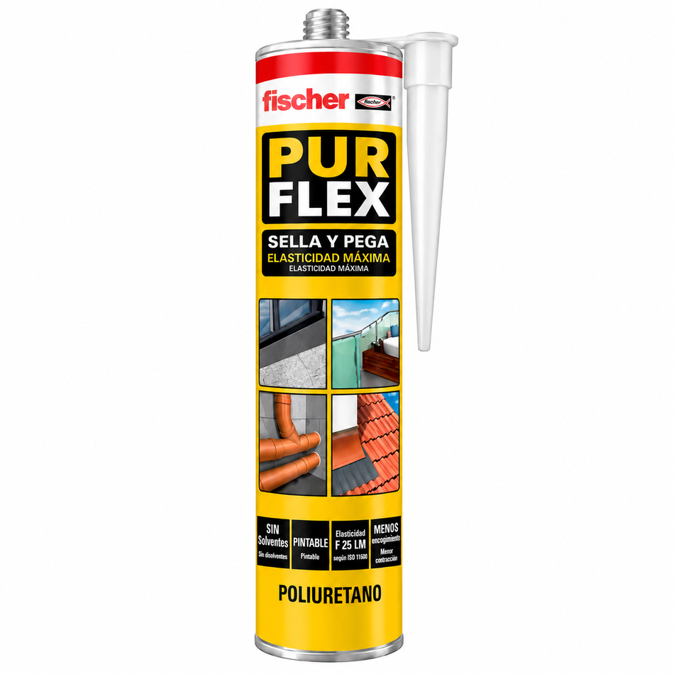 Sellador De Poliuretano Blanco Fischer Purflex 300ml 535893