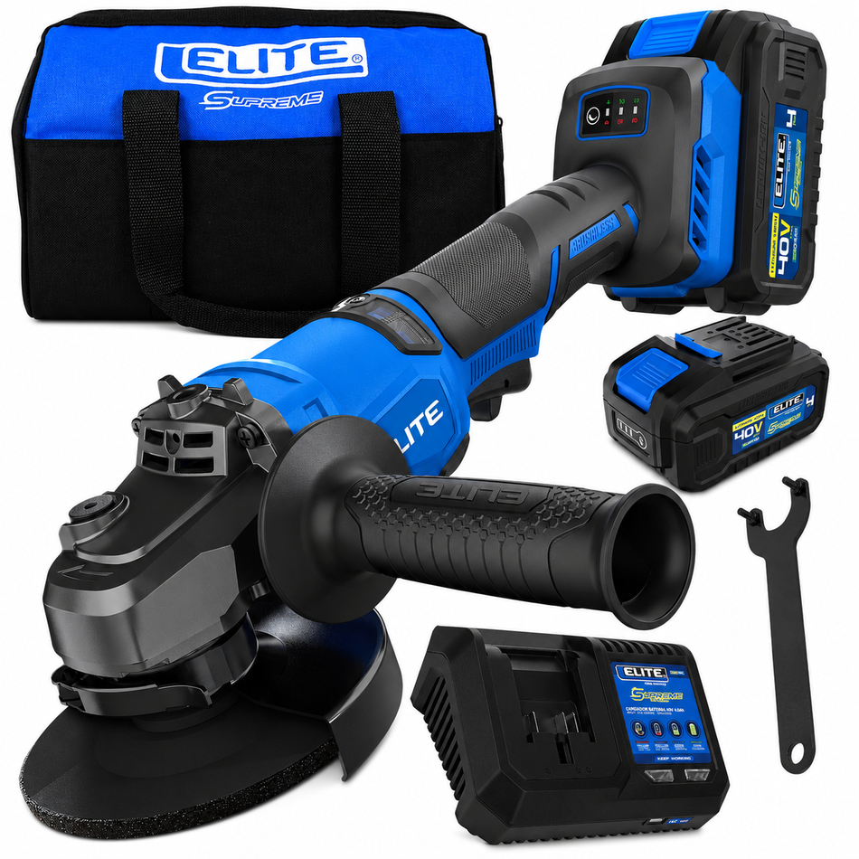 Esmeriladora Angular Inalambrica Elite SBEA4060 4-1/2-6" 40V Brushless Industrial