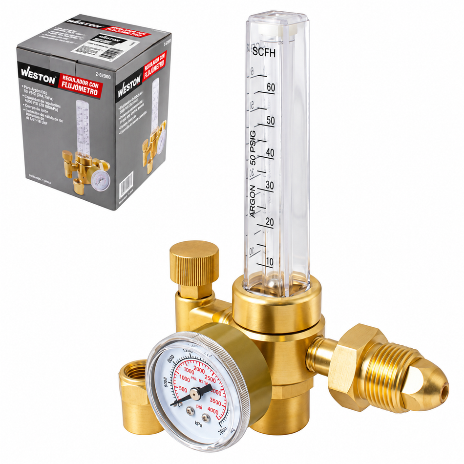 Regulador Para Argon Con Flujometro Weston Z-62900