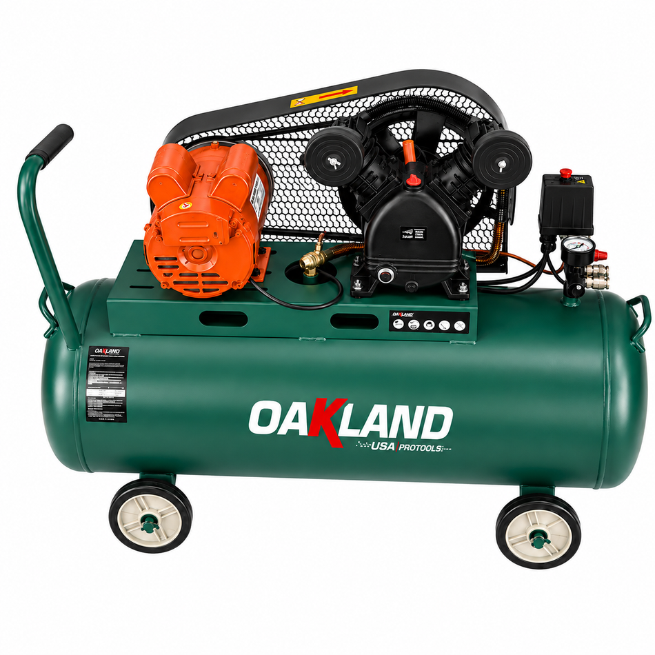 Compresor De Aire Oakland COM2508 108 Litros 2Hp De Banda