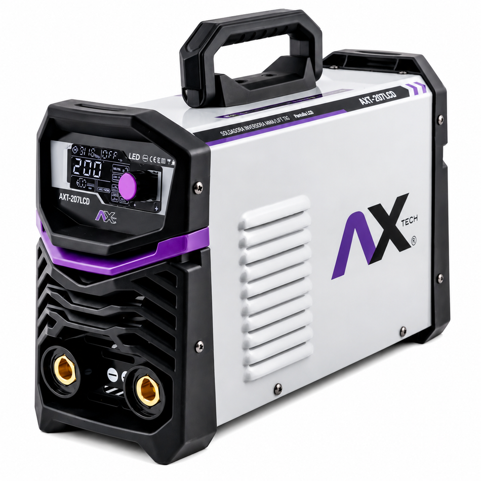 Axtech AXT-207LCD Soldadora Inversora 200A 110/220V MMA TIG Lift