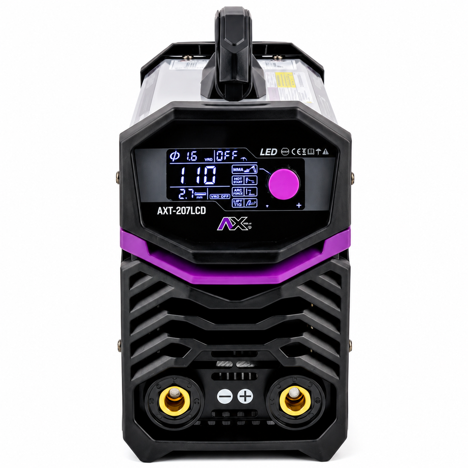 Axtech AXT-207LCD Soldadora Inversora 200A 110/220V MMA TIG Lift
