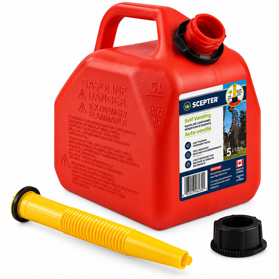Tanque Bidon Para Gasolina 5 Litros Plastico Scepter SC-11979