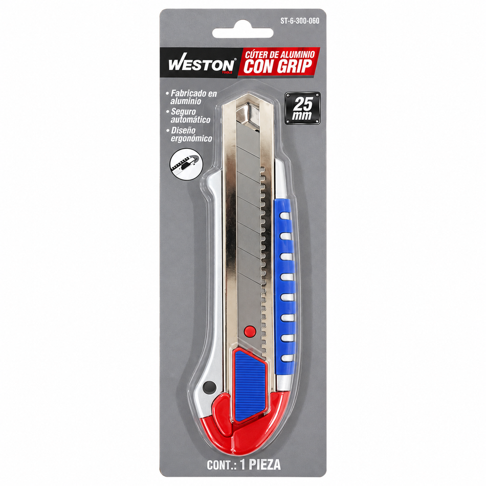 Cutter De Aluminio 25mm Grip Reforzado Weston ST-6-300-060