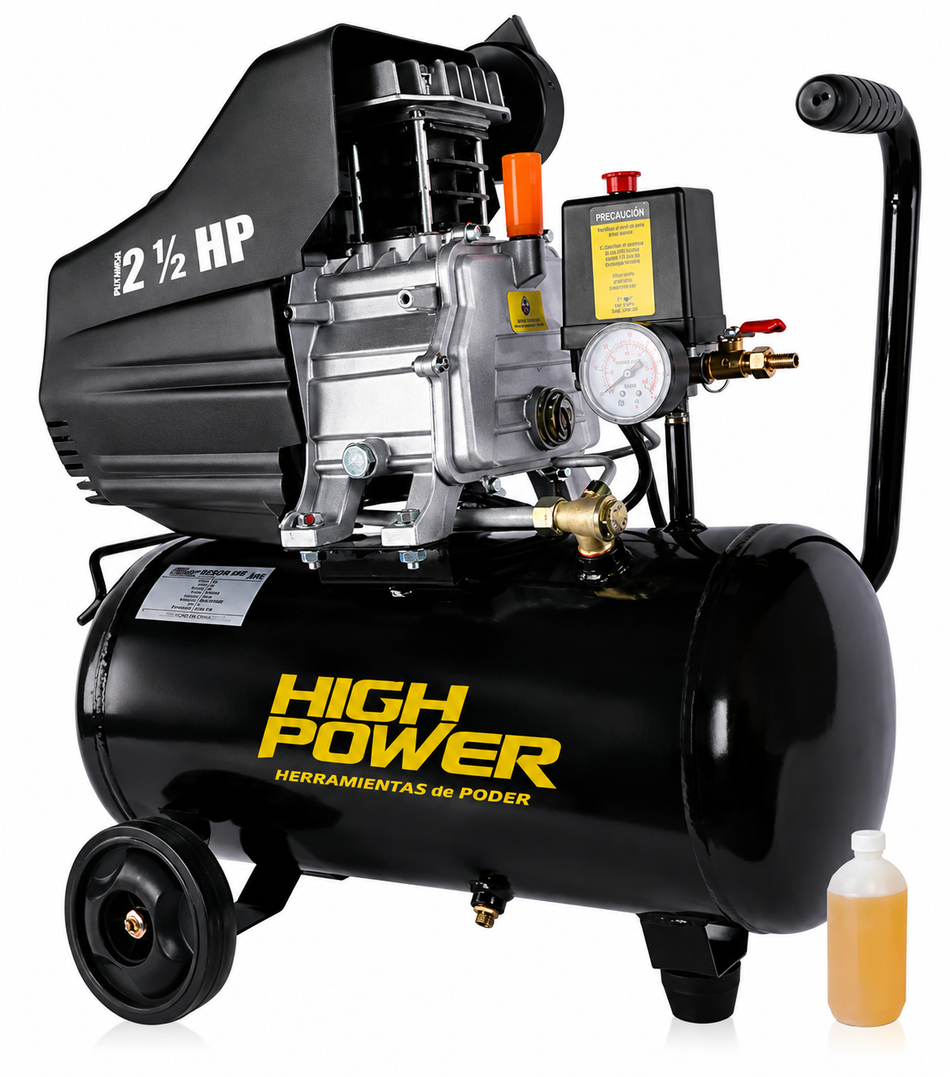 Compresor De Aire 25LT 2.5Hp High Power HIGHCOM-2518