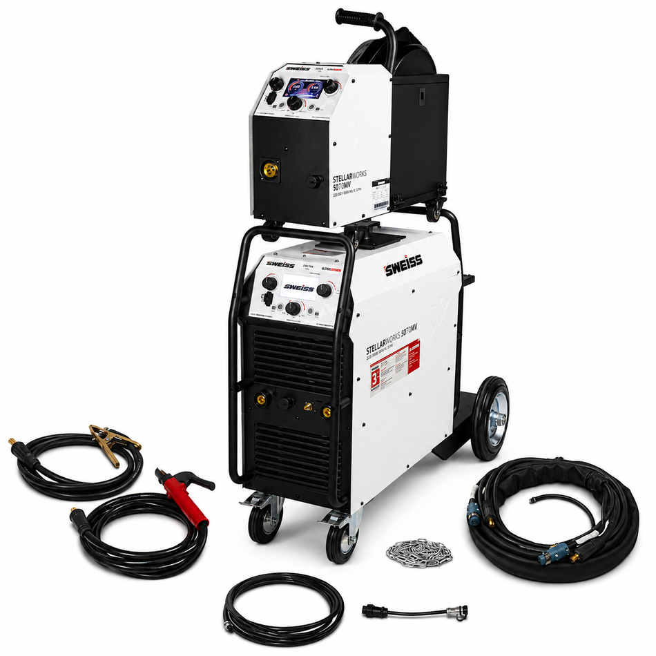 Soldador Inversor Multiprocesos Sweiss StellarWorks 5070MV 500A 220/440V