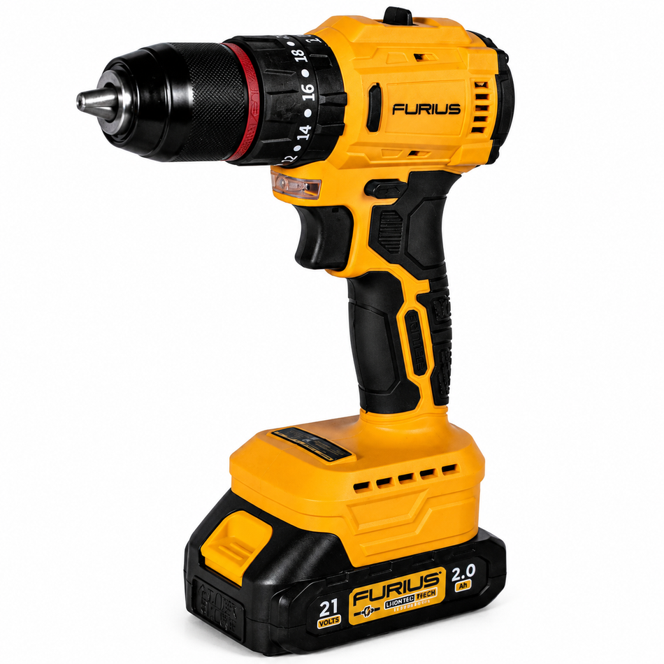 Taladro Rotomartillo Inalambrico Furius FBD2149K 1/2" 21V 45Nm Brushless