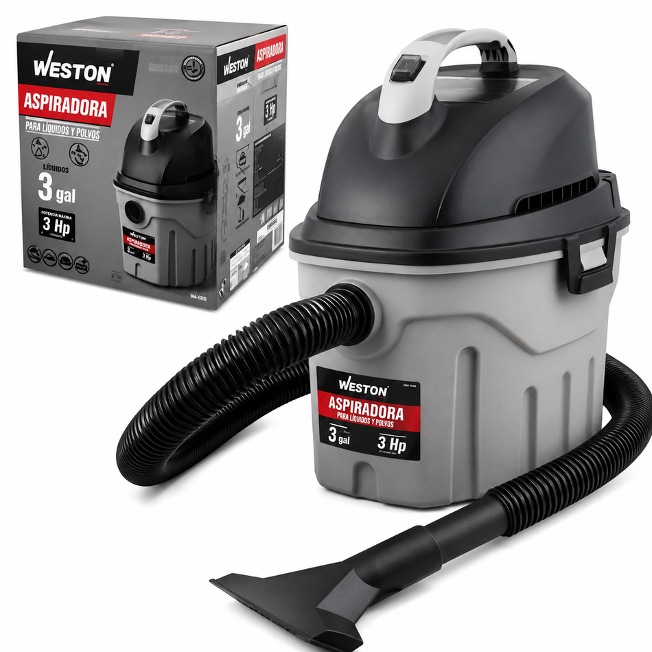 ASPIRADORALIQUIDOS/SOLIDOS 11LT 3HP 3 GAL 2,200W CW-220