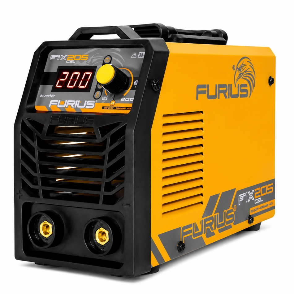 Soldadora Inversora Furius FiX205 FW205CEL 200A 110/220V Cellulosic